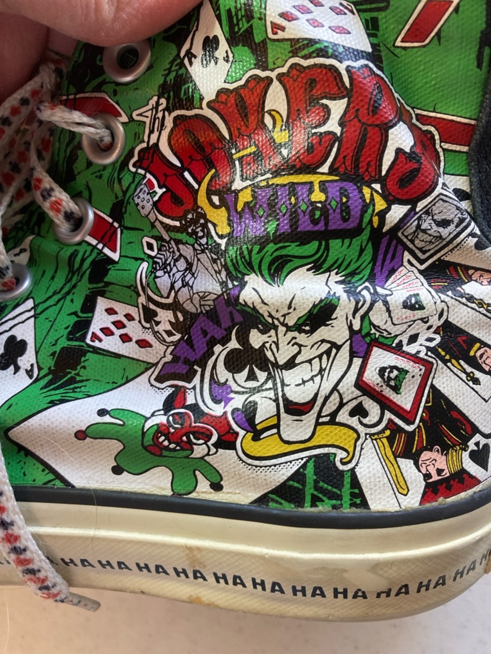 VTG Converse Joker Graphic High Top Sneakers - Green/Purple/Black/White - Picture 2 of 10